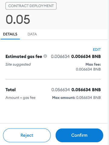 Confirm the MetaMask Transaction